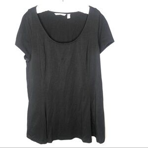 Isaac Mizrahi live! Plus size Black t-shirt